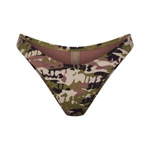 Skims Swim Cheeky Tanga Bottom - Skims Camo